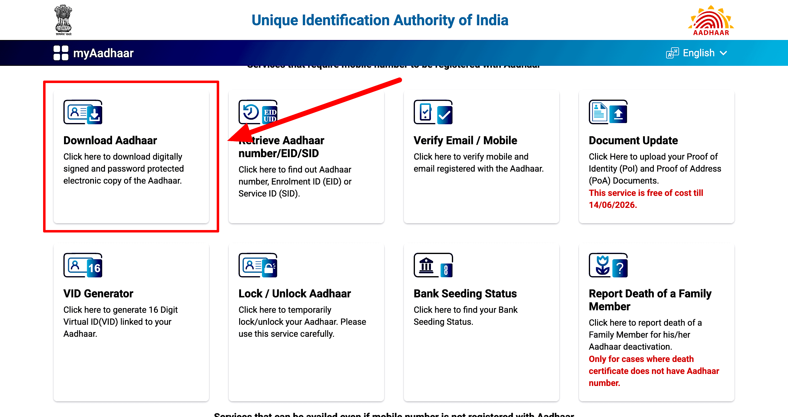Download Aadhaar Card